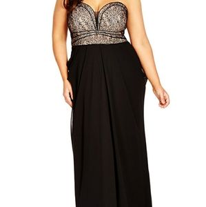 City chic strapless  maxi dress size 20